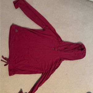 Adidas Maroon Buttoned Top